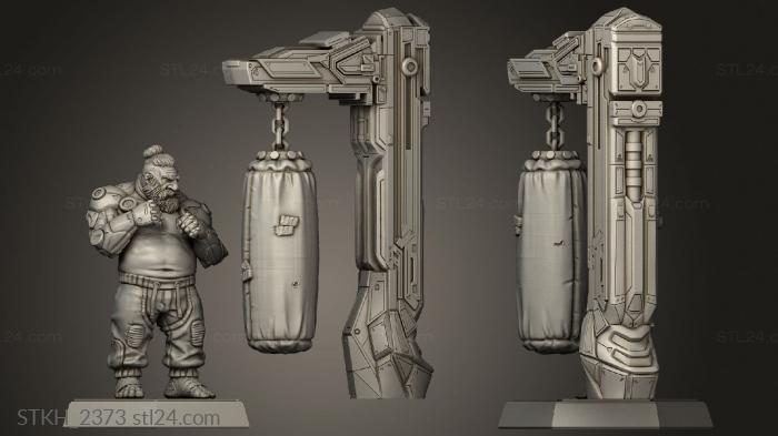 Figurines of people (Neon Warrior Joe Bricks, STKH_2373) 3D models for cnc