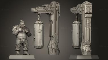 Figurines of people Neon Warrior Joe Bricks 3d model