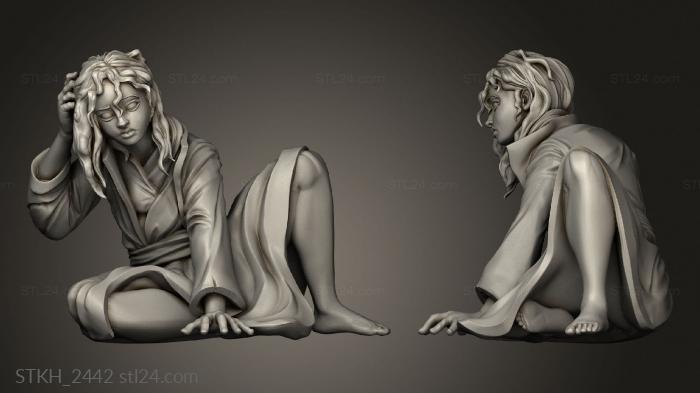 Figurines of people (Orc Candlemaker Monk Girl, STKH_2442) 3D models for cnc