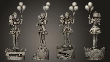 Figurines of people Pennywise neck clown 3d model
