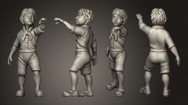 Figurines of people Pied Piper With Childrens Boy 3d model