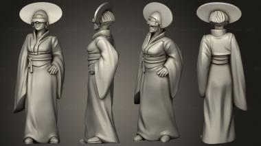 Figurines of people Pilgrims citizen 3d model