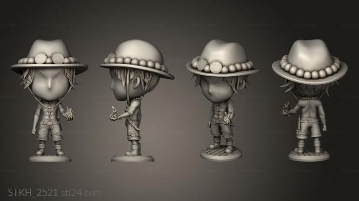 Figurines of people (Portgas Ace, STKH_2521) 3D models for cnc