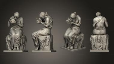Figurines of people psyche opening the golden box 3d model