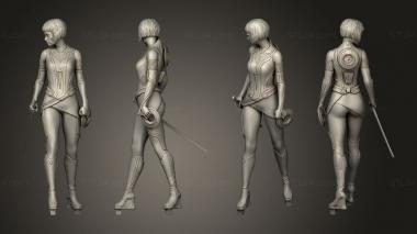 Figurines of people Quorra Tron Alliance BACK DESK 3d model