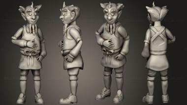 Figurines of people Villagers Alliver Gatherling 3d model