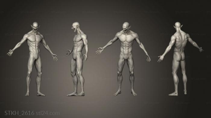 Figurines of people (Kyojin Attack on Titan posing meshdat, STKH_2616) 3D models for cnc