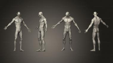 Figurines of people Kyojin Attack on Titan posing meshdat 3d model