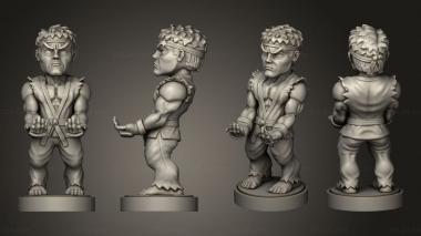 Figurines of people Ryu Joystick and Cell Phone ryu 3d model