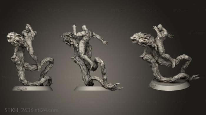 Figurines of people (Sagat Tiger, STKH_2636) 3D models for cnc