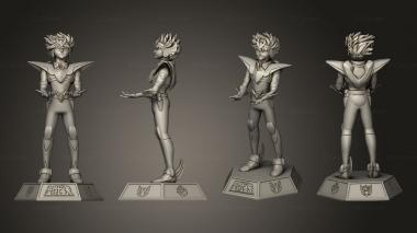 Figurines of people Saint SEIYA Pegasus Phone and Joystick Holder 3d model