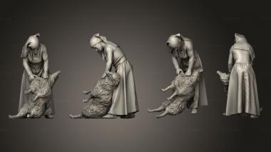 Figurines of people Sheep Shearer 3d model
