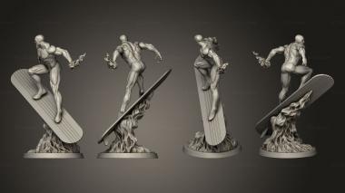 Figurines of people Silver Surfer and silver surfer 3d model