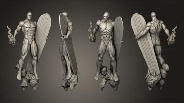 Figurines of people Silver Surfer the arrival standing 3d model