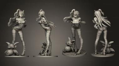 Figurines of people pink leviathan behemoth 3d model