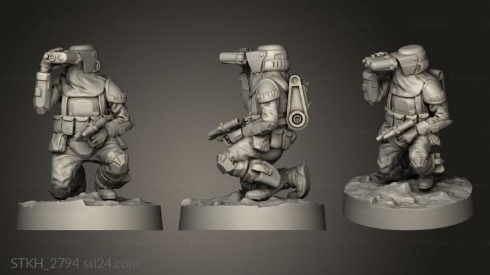 Figurines of people (Squamous arctic recon troops aert, STKH_2794) 3D models for cnc