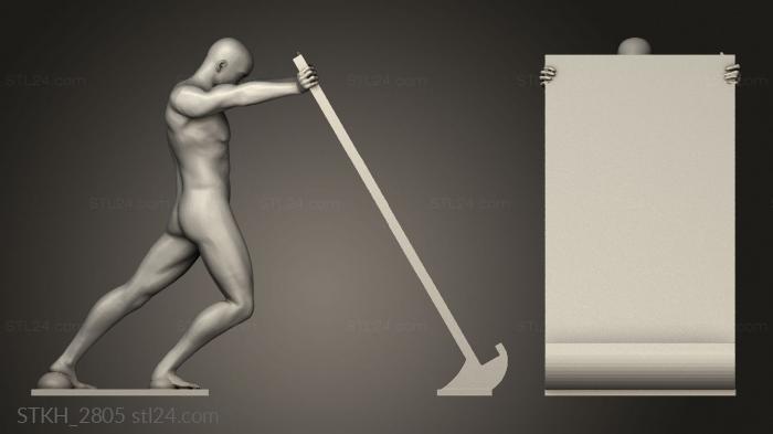 Figurines of people (Stand For, STKH_2805) 3D models for cnc