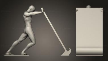 Figurines of people Stand For 3d model