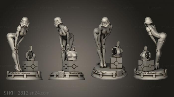 Figurines of people (Star Wars Stormtrooper Girl, STKH_2812) 3D models for cnc