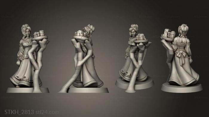 Figurines of people (STARTER CHARACTERS WAITRESS, STKH_2813) 3D models for cnc