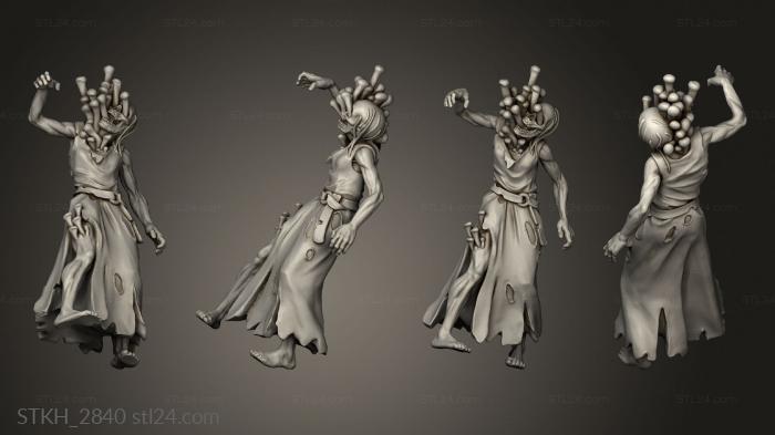 Figurines of people (Swamp Shroom Zombie, STKH_2840) 3D models for cnc