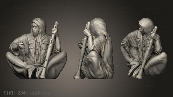 Figurines of people (Taliban talib, STKH_2846) 3D models for cnc