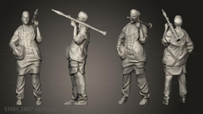 Figurines of people (Taliban talib, STKH_2847) 3D models for cnc