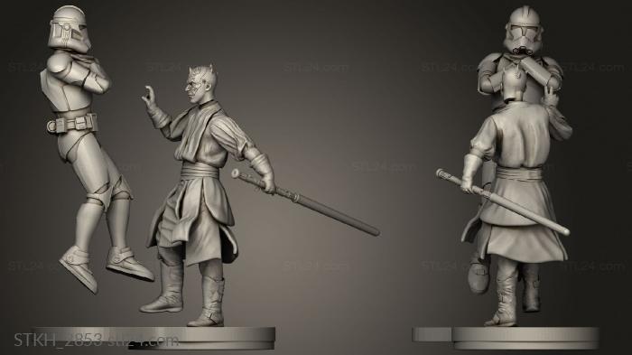 Figurines of people (Tattooed Apprentice Darth Maul Extension, STKH_2853) 3D models for cnc