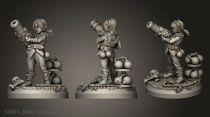 Figurines of people (The Carcarodonic Pirate Lords Angra Bomber, STKH_2860) 3D models for cnc