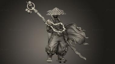 Figurines of people The Elves Inneath Elf Demon Hunter bastone 3d model