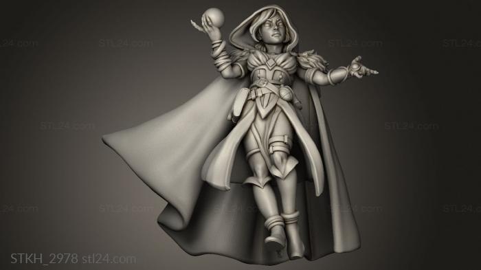 Figurines of people (TITANS ADVENTURES Female Mage, STKH_2978) 3D models for cnc
