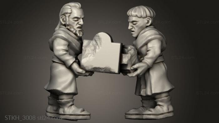 Figurines of people (trebuchet crew, STKH_3008) 3D models for cnc