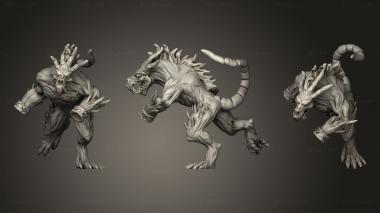 Figurines of people warfare ravenous hordes DEMON RAT CHAMPION 3d model