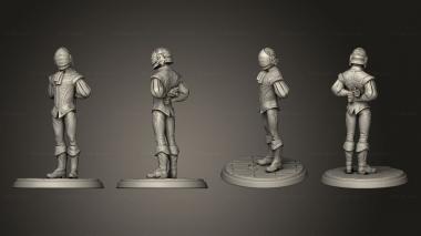 Figurines of people warforged bots solo 3d model