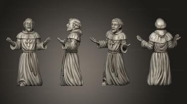 Figurines of people Wedding Monk 3d model