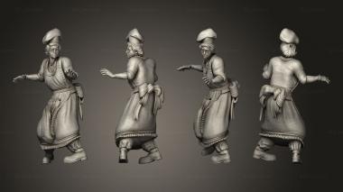 Figurines of people Wild Winter Holidays Grandma Afraid 3d model