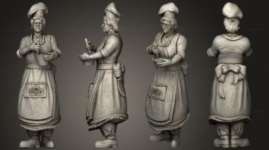 Figurines of people Wild Winter Holidays Grandma Cooking 3d model