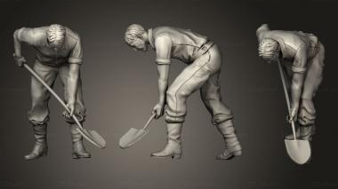 Figurines of people Workers 3d model