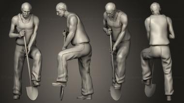 Figurines of people Workers 3d model