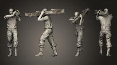 Figurines of people Workers 3d model
