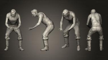 Figurines of people Workers 3d model