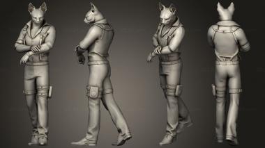 Figurines of people Yakuza Cat 3d model