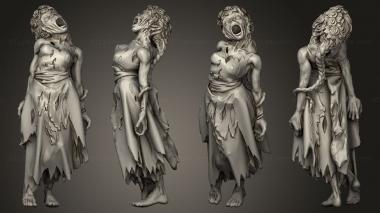 Figurines of people Zombie female 3d model