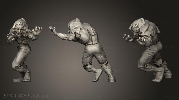 Figurines of people (Zombie male, STKH_3269) 3D models for cnc