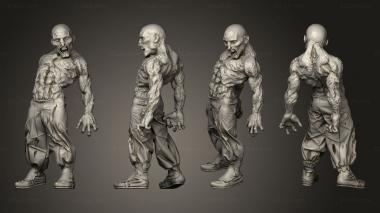 Figurines of people Zombie male 3d model