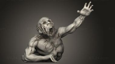 Figurines of people Zombie male 3d model