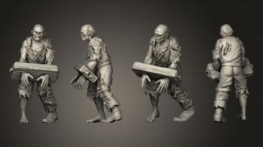 Figurines of people Zombie Villager 3d model