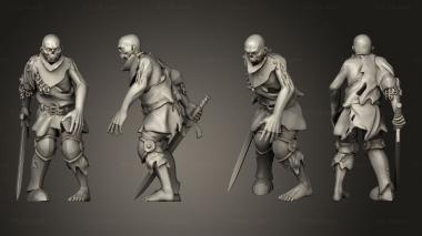 Figurines of people Zombie Warriors Warrior 3d model