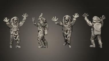 Figurines of people Zombie 3d model