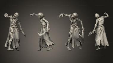 Figurines of people zombo retouch 3d model